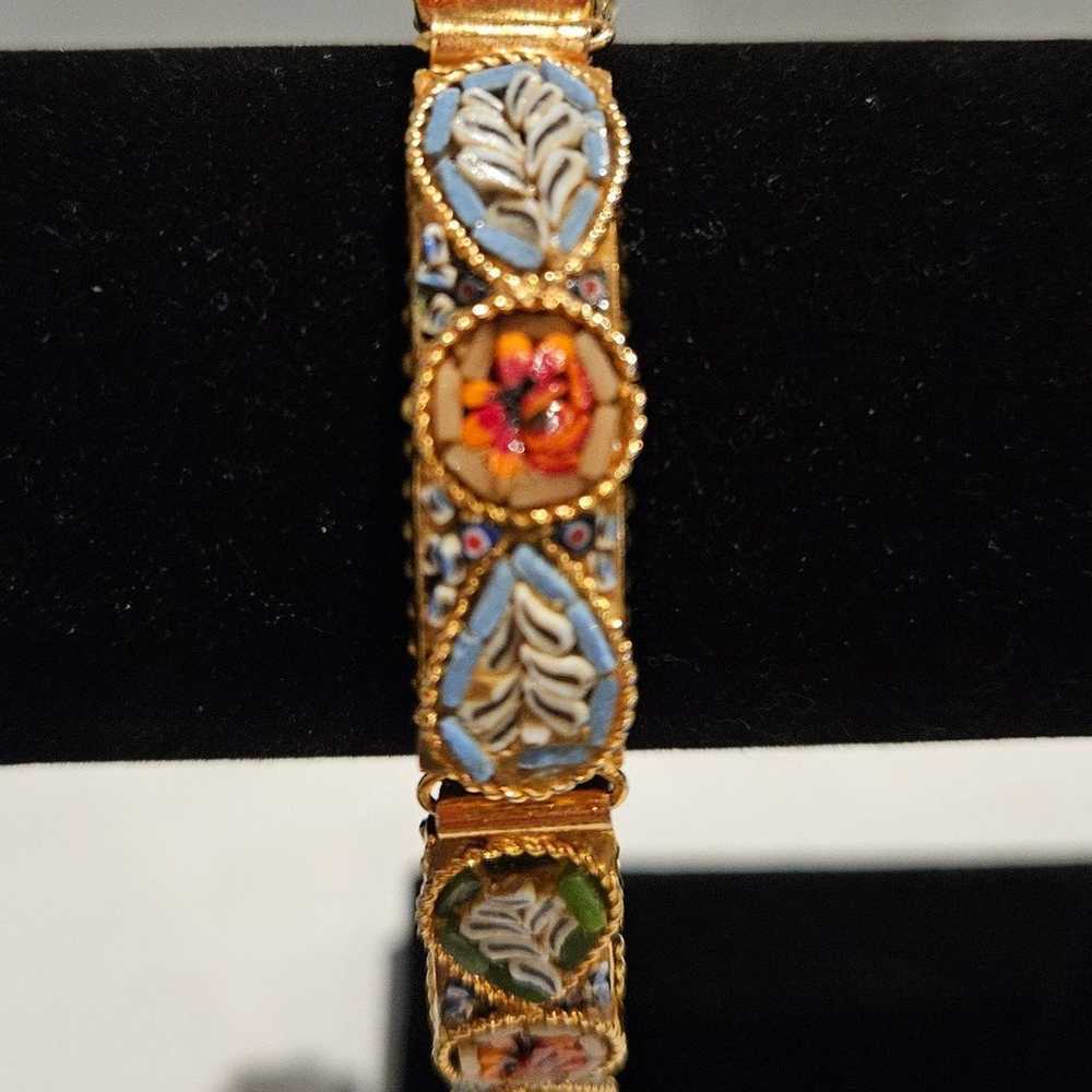 Vintage Micro Mosaic panel bracelet - image 2