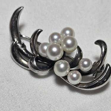 本真珠　銀製　ブロッチ　美品 Mikimoto pearl brooch tokyo - Gem