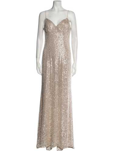 Ieena for Mac Duggal Evening Gown Metallic & Neut… - image 1