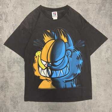 GARFIELD 90sヴィンテージtシャツ Vintage 90s Garfield T-shirt Black 1995 Big Face Cartoon