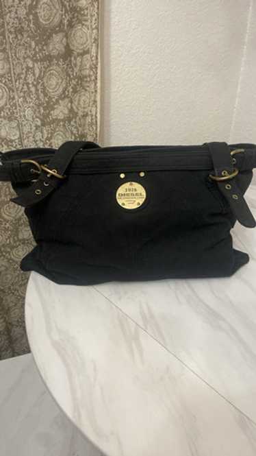 nobi様用⭐︎ディーゼル DIESEL シルバー×ブラック 2way Diesel 1Dr Leather D Logo 2Way Shoulder Handbag X08396 Black