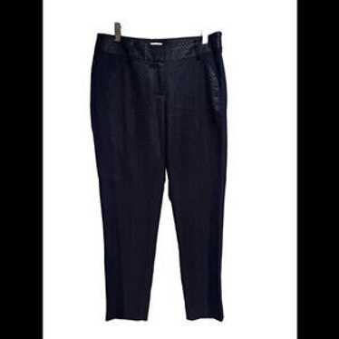 Designer Cache - Size 4 Pants Patterned Navy Tape… - image 1