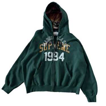 スケートボード Supreme MM6Maison Margiela Zip Up Hooded Supreme MM6 Maison Margiela Zip Up Hooded Sweatshirt Black