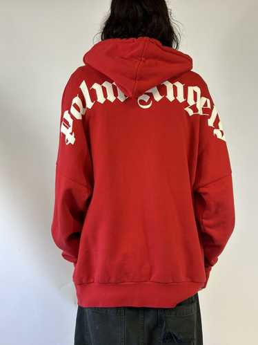 【Palm Angels】ロゴ ドロップ ショルダー フーディ レッド Palm angels red - Gem