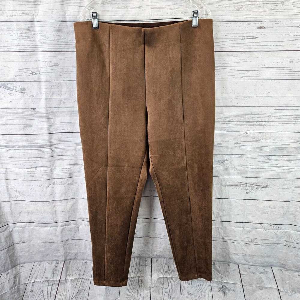 Loft Ann Taylor LOFT Womens Faux Suede Ankle Pant… - image 1