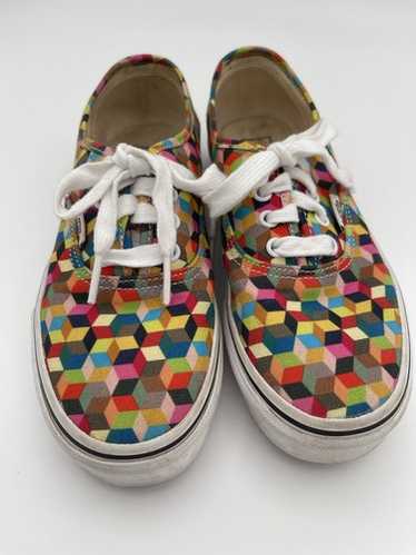EUC Vans Authentic (3D Check)  Multi-color Checke… - image 1