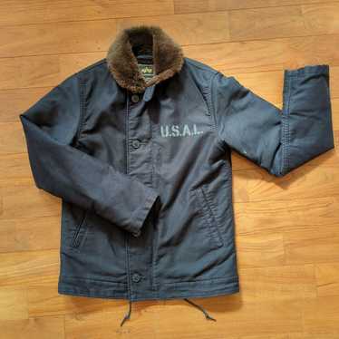 Vintage 80s Alpha Industries MA-1 Bomber Jacket Full Zip