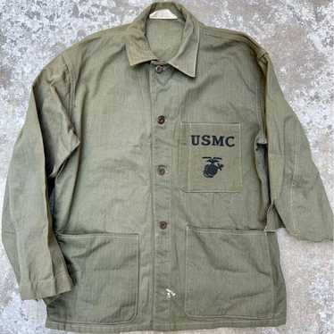 USMC WWII M-1944 OD HBT ユーティリティー ジャケット/実物・良の上