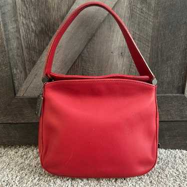 COACH Whitney Duffel Shoulder bag Leather Red Vintage F/S