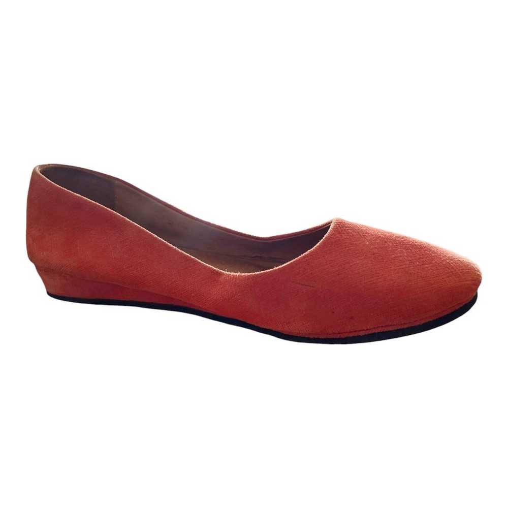 FRENCH SOLE FS/NY Leather Zeppa Ballet Flats Oran… - image 8