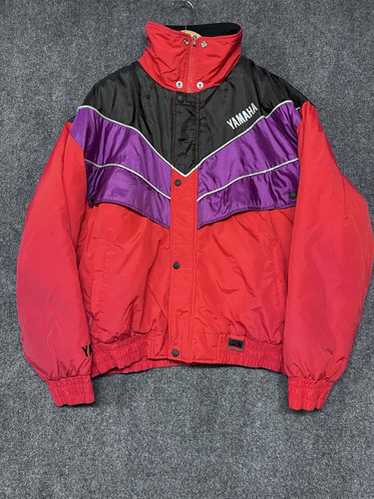 TEAM　YAMAHA　ジャンパー　レッド/ホワイト Vintage Team Yamaha Jacket 80s Moto Racing White Red Satin