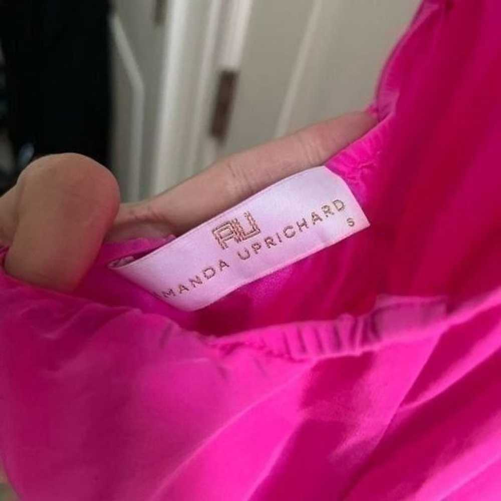 Amanda Uprichard Hot Pink Ruffle Silk Dress NWOT - image 4