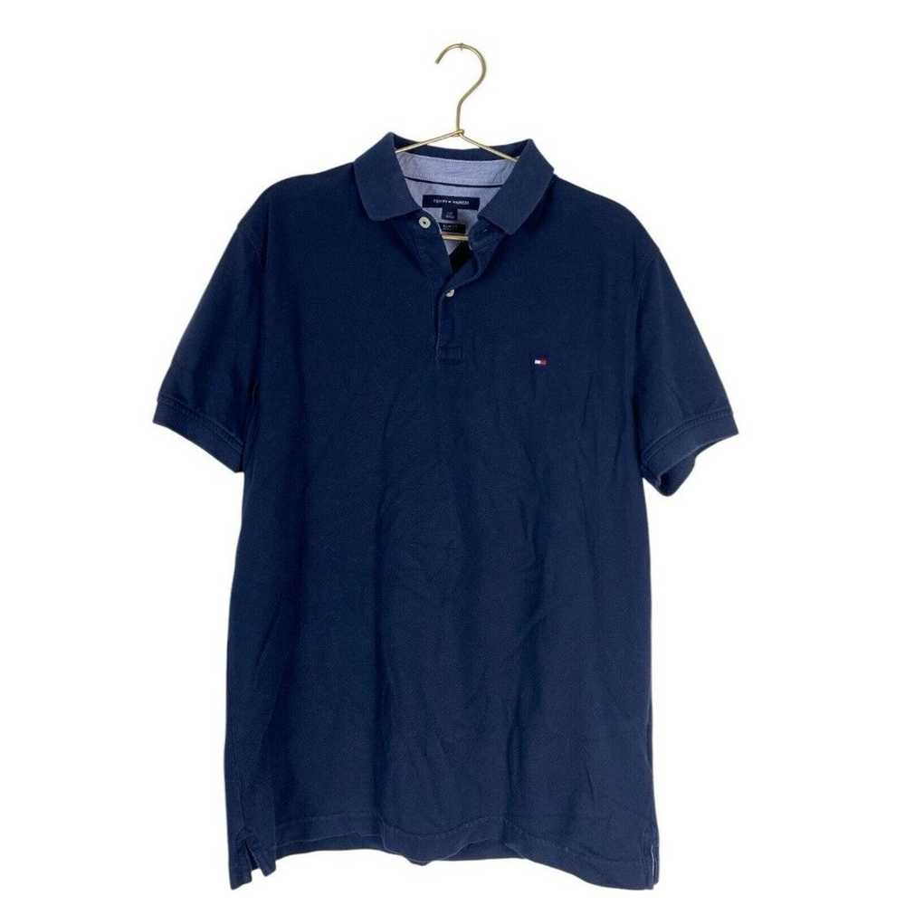 Tommy Hilfiger Mens Polo Shirt Navy Blue Short Sl… - image 1