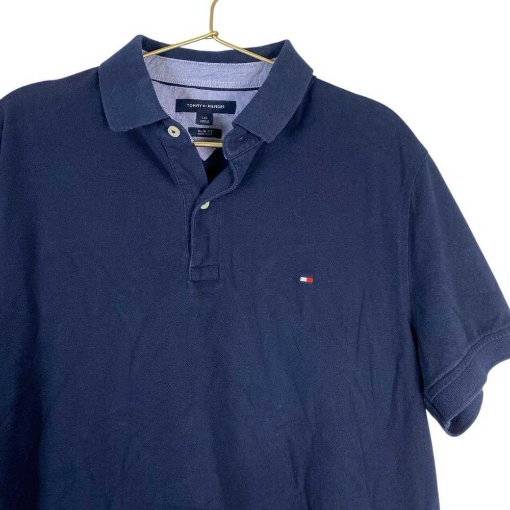 Tommy Hilfiger Mens Polo Shirt Navy Blue Short Sl… - image 2