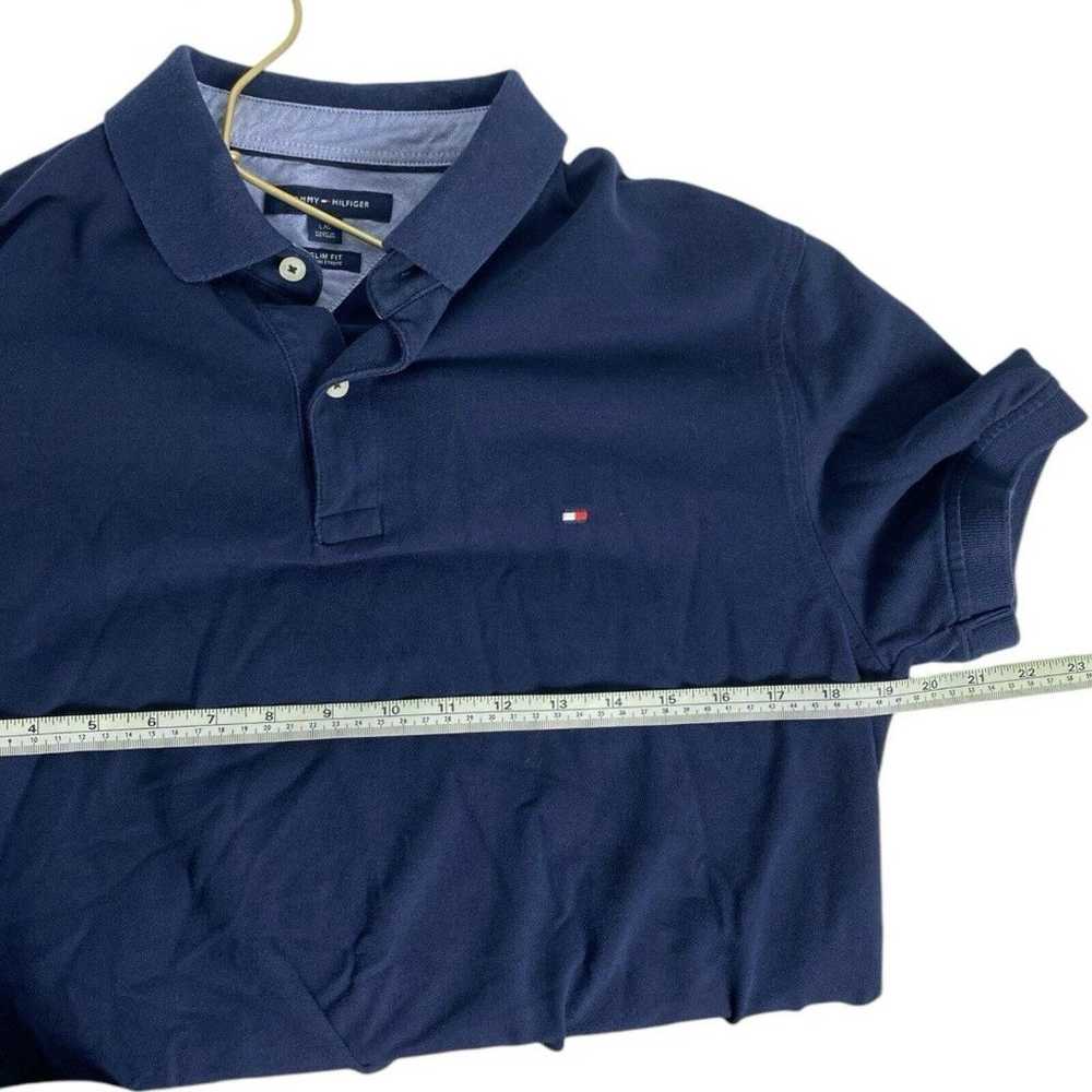 Tommy Hilfiger Mens Polo Shirt Navy Blue Short Sl… - image 5