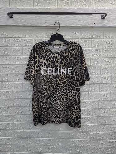 【CELINE HOMME】コットンジャージーTシャツ レオパードプリント Celine shirt men - Gem