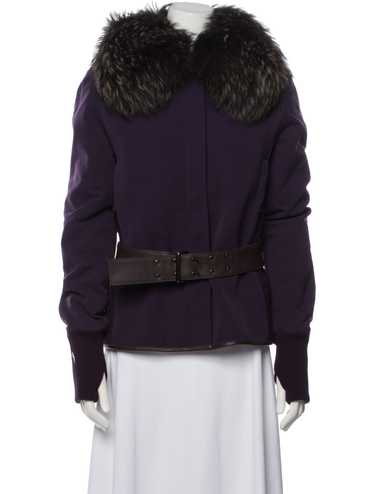 ジャケット・アウター PRADA SPORTS fox fur jacket Prada Puffer Down Long Jacket Gray Metal Logo 100% Real Fox