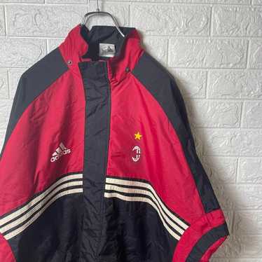 adidas AC MILAN　90s OPEL NylonJacket Vintage 90s AC Milan Adidas Bomber Jacket Opel Football