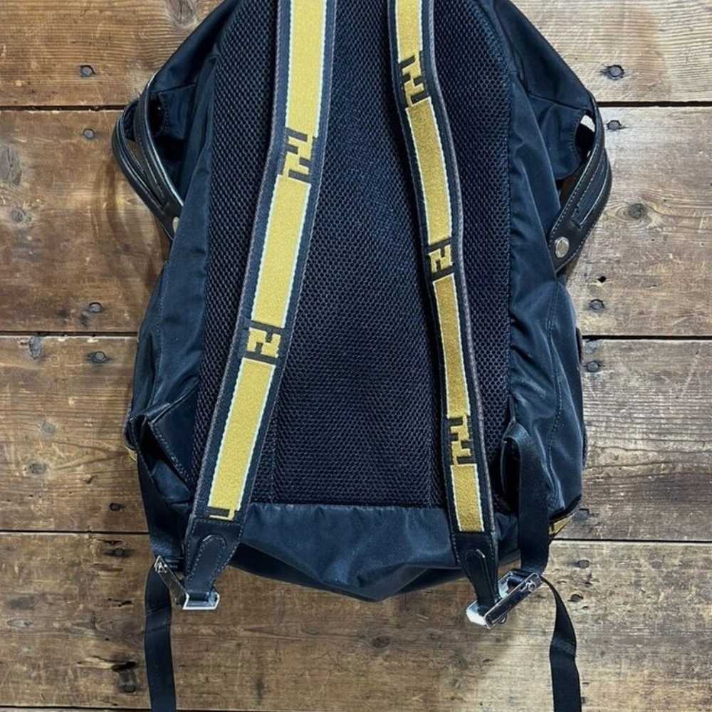 FENDI Authentic Backpack Nylon Leather Black - image 2