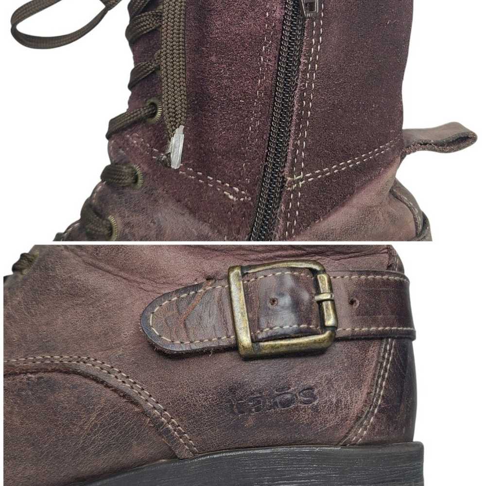 Taos Crave Combat Ankle Boots Bordeaux Euro 37 US… - image 10