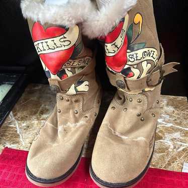 Ed Hardy | Shoes | Ed Hardy Vtg Y2k Skull Dice Laceless