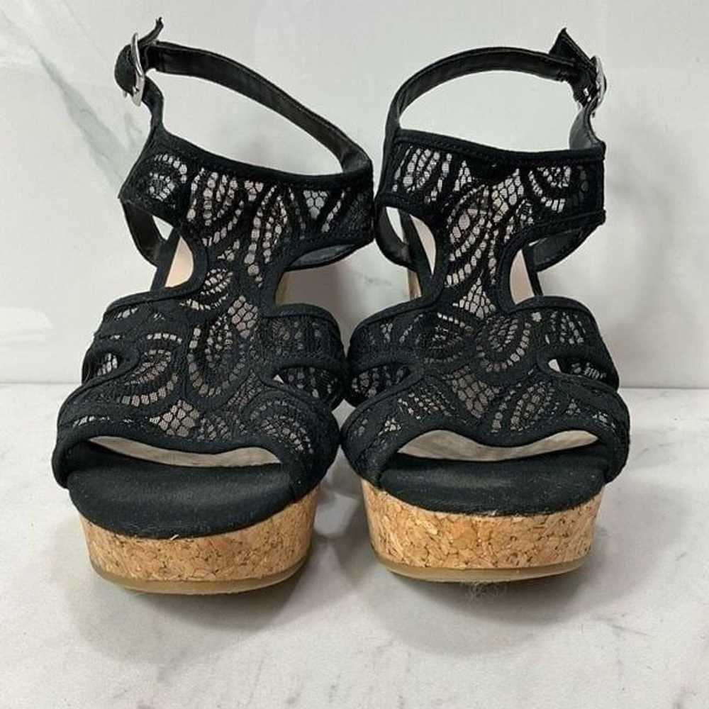 FERGALICIOUS Cork Wedge Lace Sandal Heels - image 2