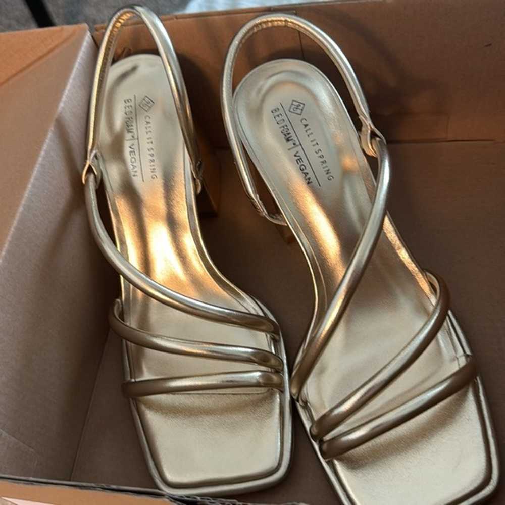 Call It Spring GOLD Luxe Sandal - image 1