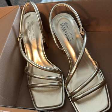 Call It Spring GOLD Luxe Sandal - image 1