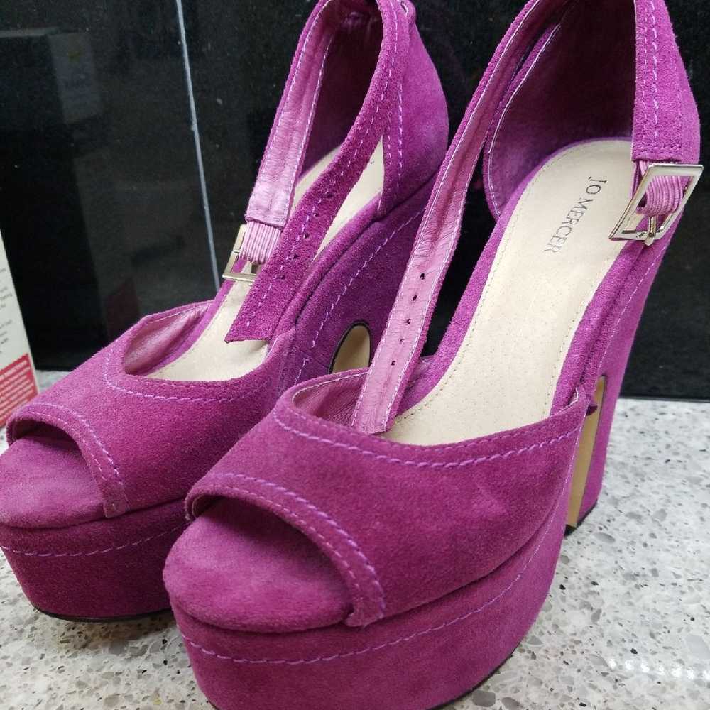 Purple leather shoes - image 2