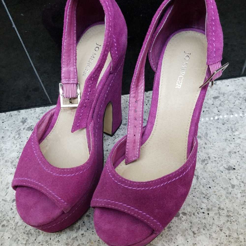 Purple leather shoes - image 3