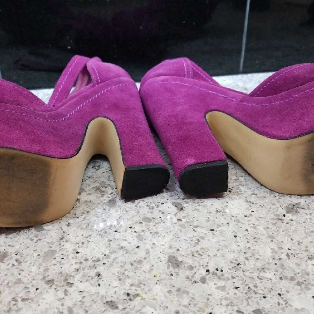 Purple leather shoes - image 4