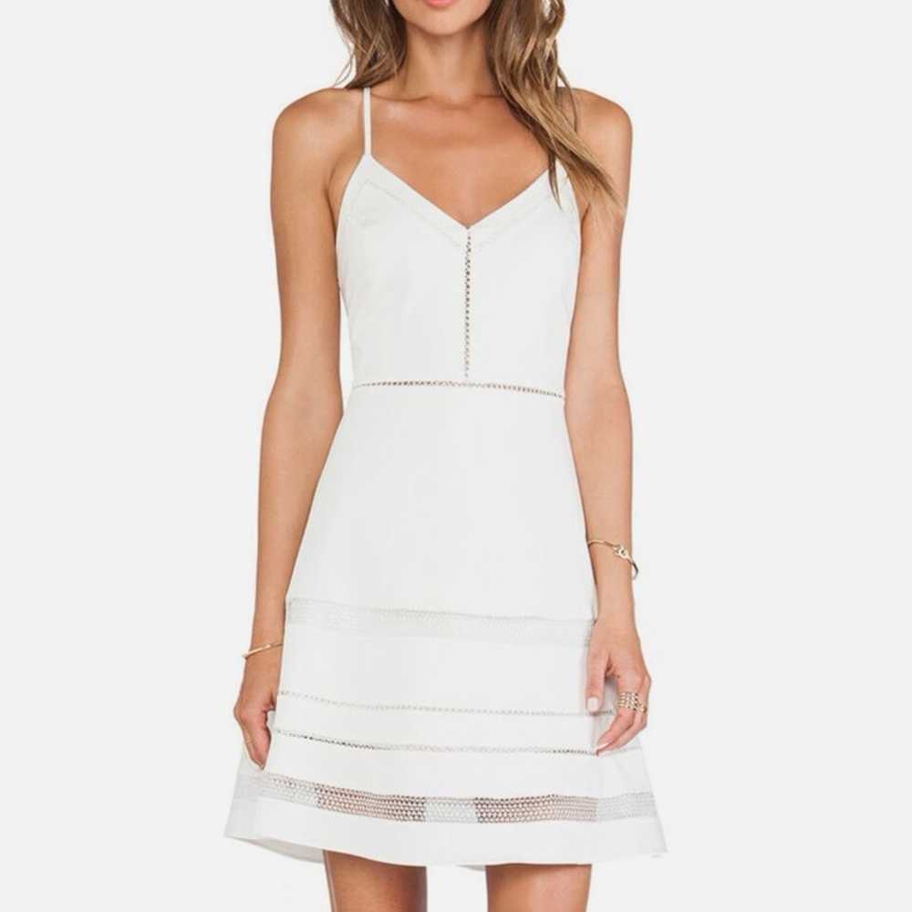 Parker Whitefield fit & flare mesh dress - image 1