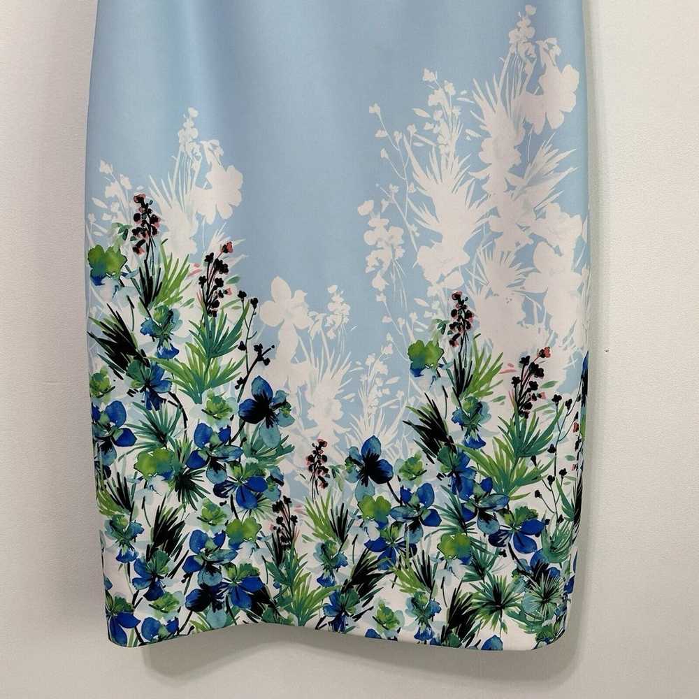 Calvin Klein Dress 8 Sleeveless Blue Floral Scuba… - image 2