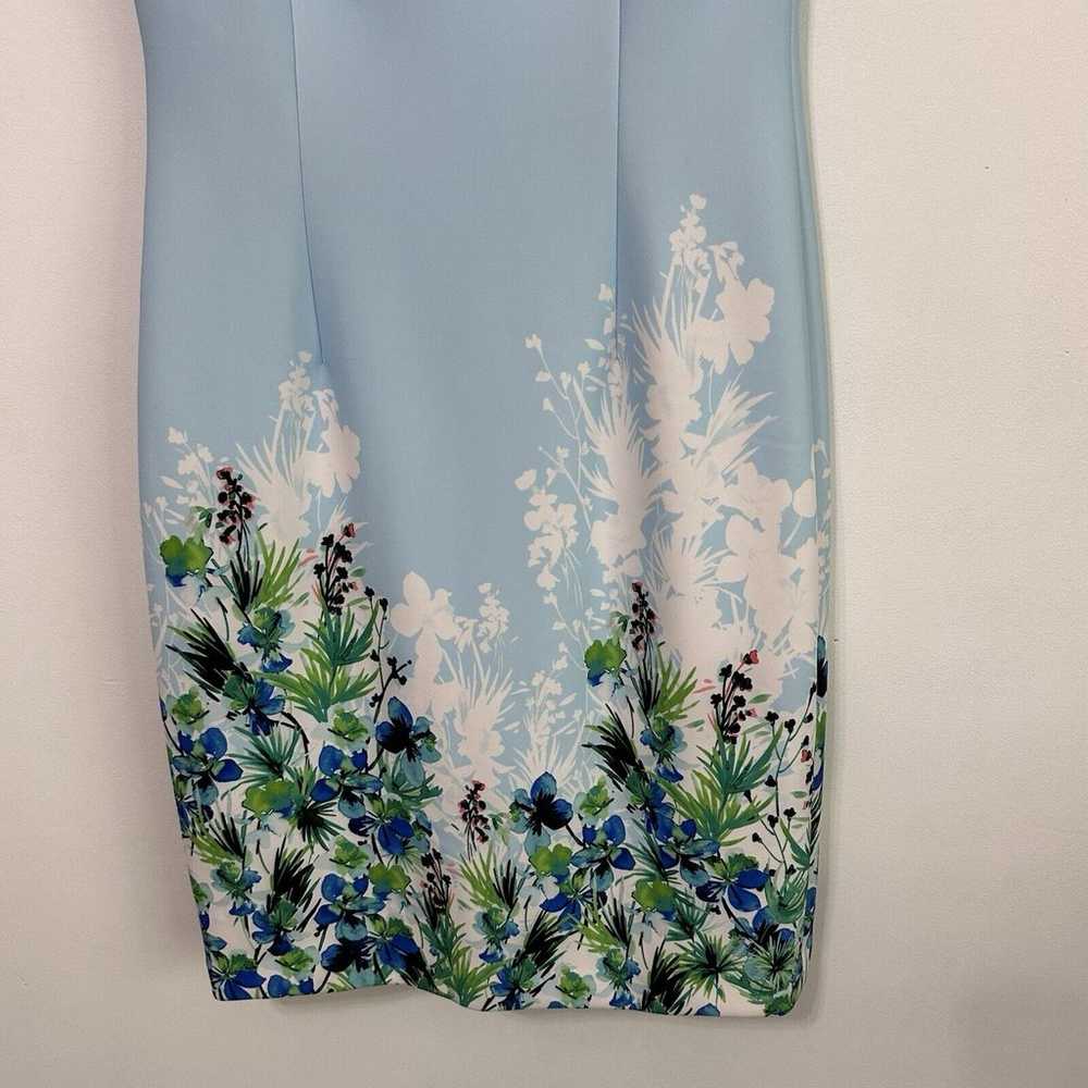 Calvin Klein Dress 8 Sleeveless Blue Floral Scuba… - image 8