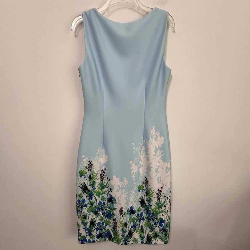 Calvin Klein Dress 8 Sleeveless Blue Floral Scuba… - image 9