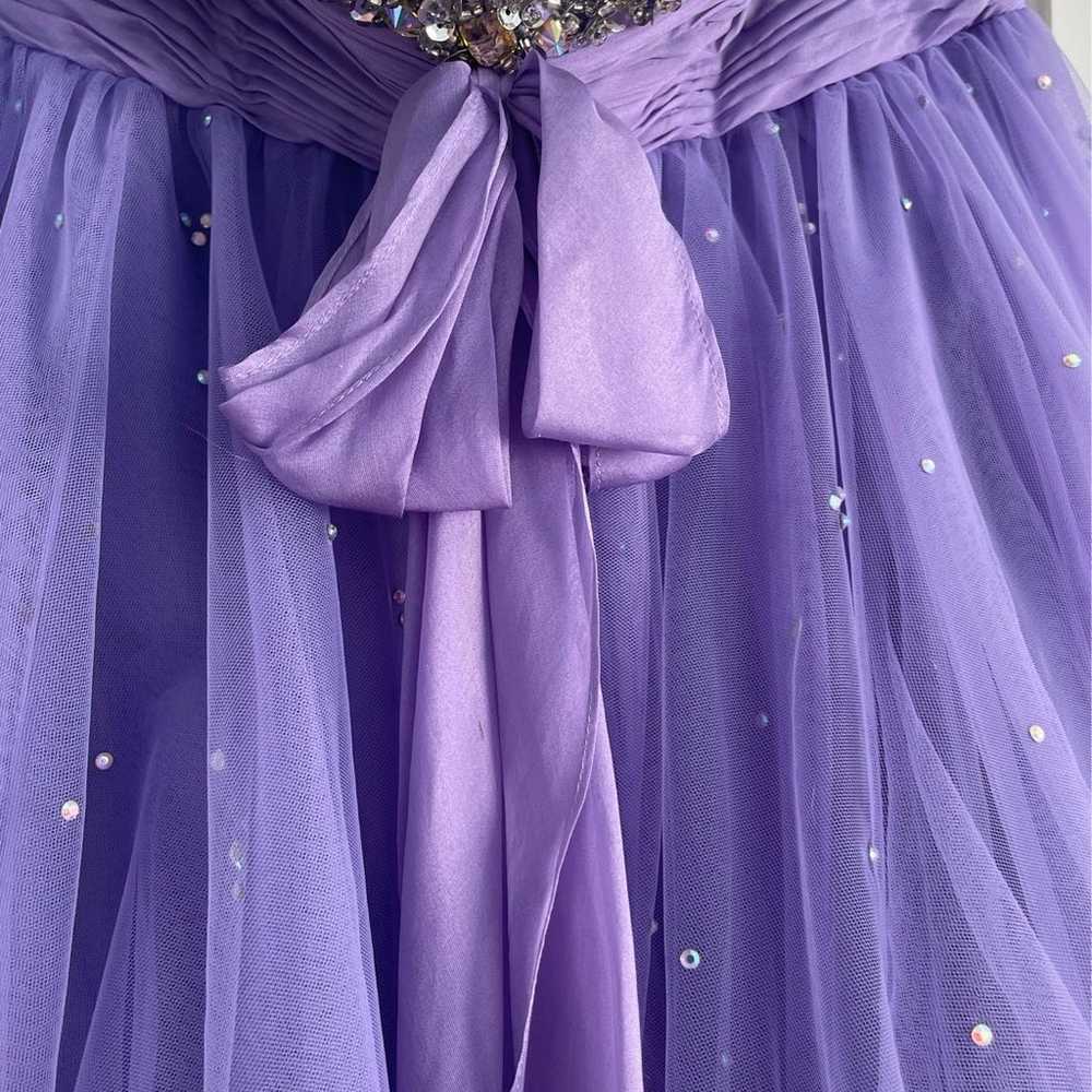 sherri hill purple prom dress - image 4