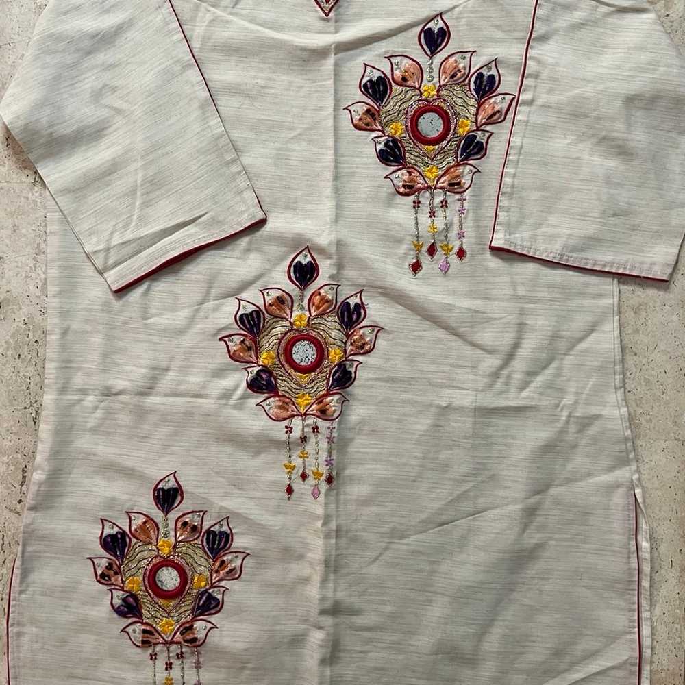 Traditional Indian Straight Kurta Handmade Size M… - image 1