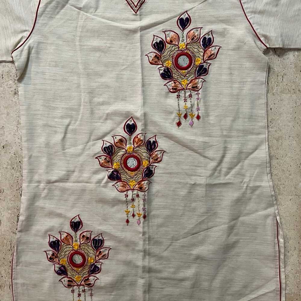 Traditional Indian Straight Kurta Handmade Size M… - image 2