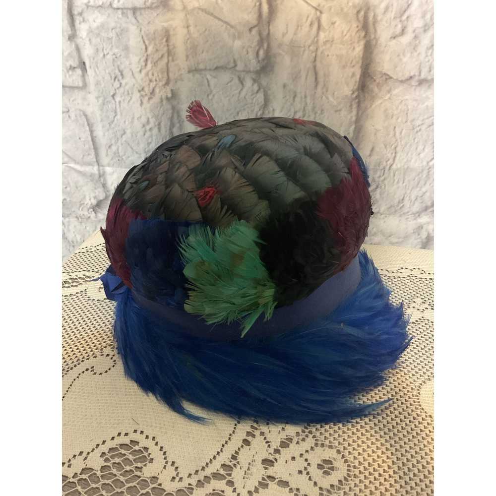 Vintage VINTAGE Henry Pollak WOOL Feather HAT NOM… - image 12