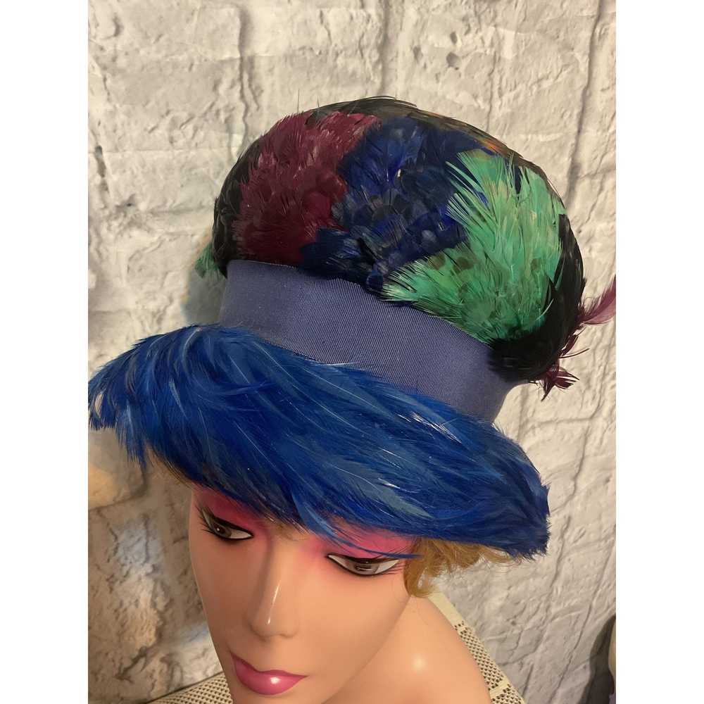 Vintage VINTAGE Henry Pollak WOOL Feather HAT NOM… - image 1