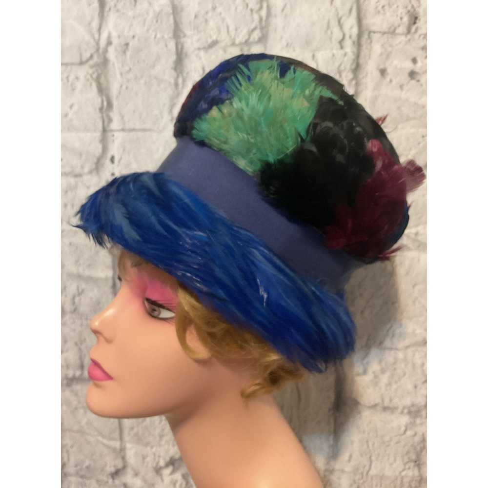 Vintage VINTAGE Henry Pollak WOOL Feather HAT NOM… - image 2