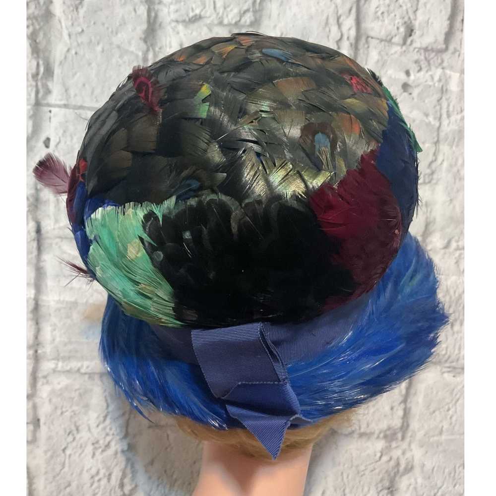 Vintage VINTAGE Henry Pollak WOOL Feather HAT NOM… - image 9