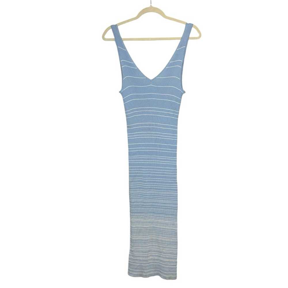 Staud Dana Striped Ribbed Knit Midi Dress - image 3