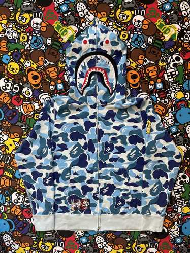 Bape blue shark hoodie - Gem Bape blue shark hoodie - Gem