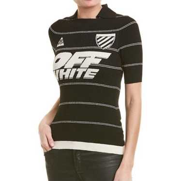 Womens Off-White Knitwear | Stripe Print Knitted … - image 1