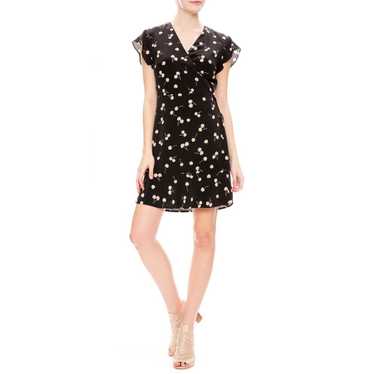 Rails Rails Leanne Cherry Wrap Dress Black Cream … - image 1