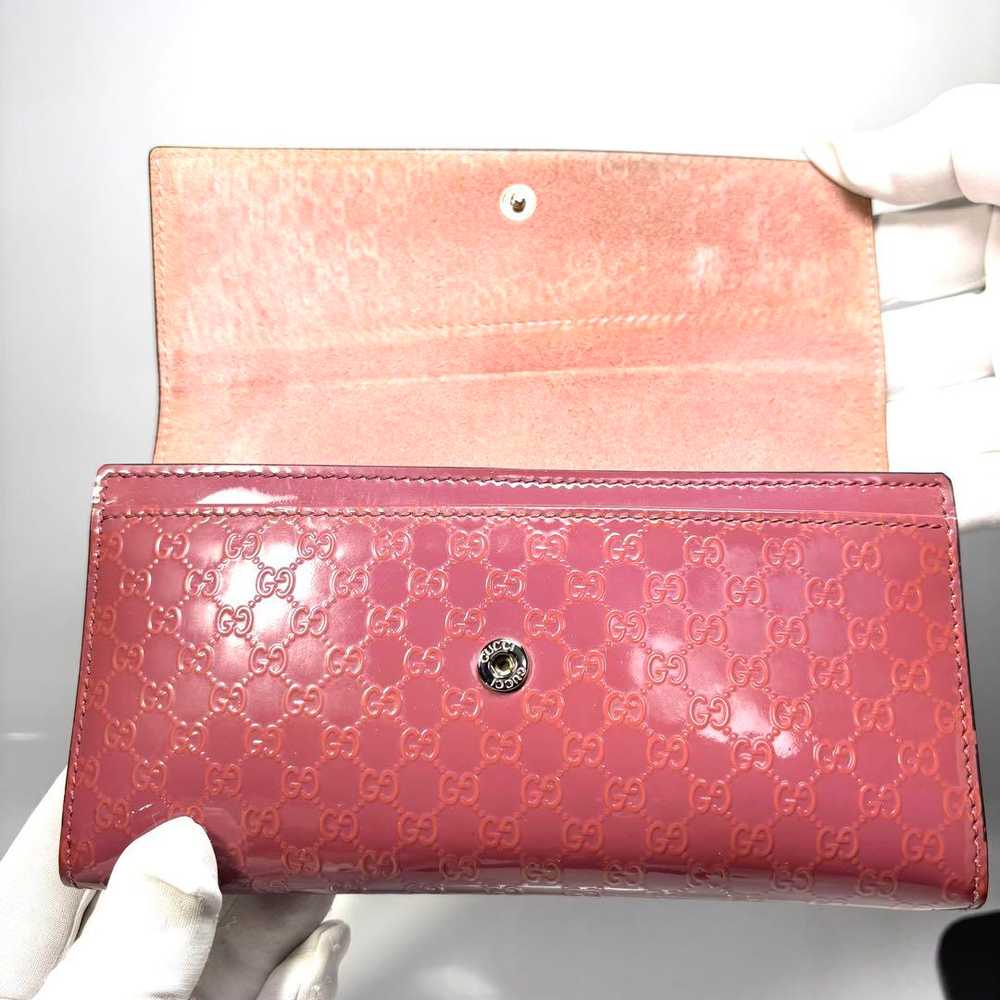 Authentic Gucci Wallet Color Pink long Micro GG L… - image 12