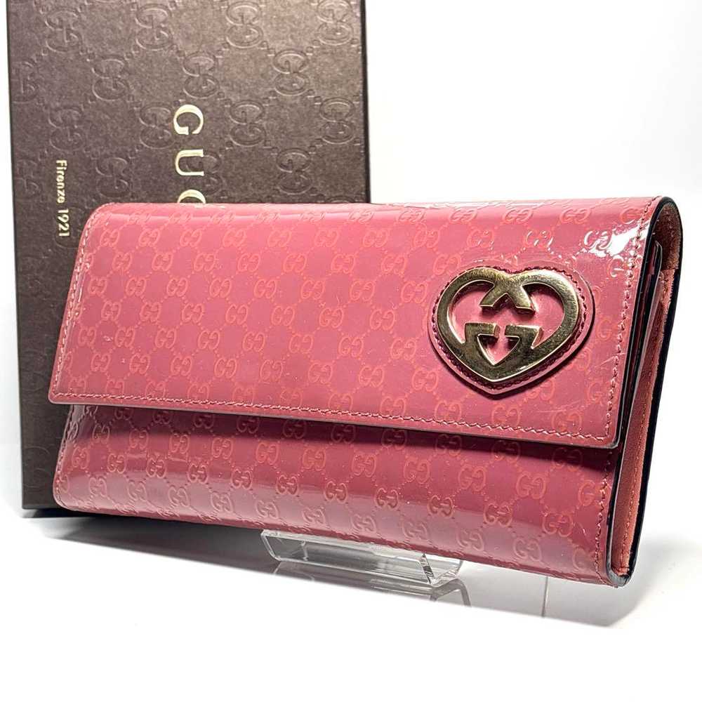 Authentic Gucci Wallet Color Pink long Micro GG L… - image 1