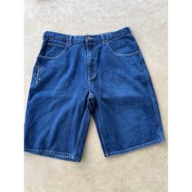 極太　Sean john デニムショーツ　jorts 古着)90s sean john バギーショーツ デニムハーフパンツjorts