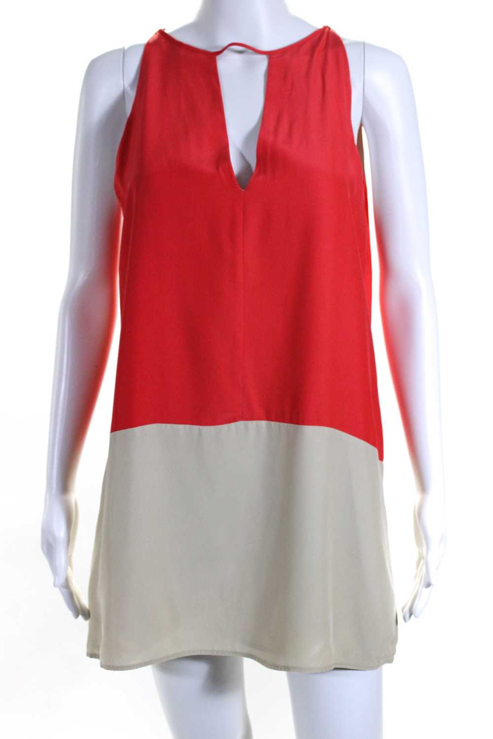 Parker Womens Silk Two-Toned Cut Out Sleeveless H… - image 1